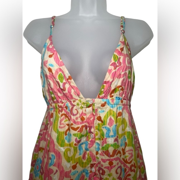 House of Harlow 1960 Hazel Batik Maxi Dress Open Back Boho Size Small - Picture 4 of 6